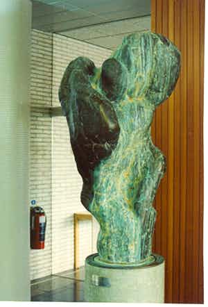 Renze Hettema - Gegoten brons á cire perdue, Land van water (Zeer zwaar) verkocht voor € 1!