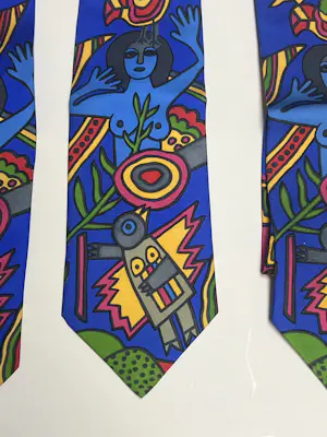Corneille - Set van 4 stropdassen (unisex): vrouw en vogels, 1996 kopen? Bied vanaf 60!