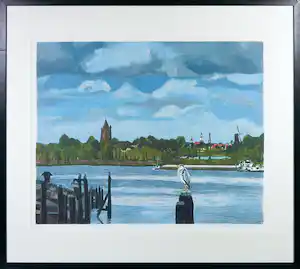 Valentin Bakardjiev - Zeefdruk, Dalem - Ingelijst vendu pour 35€ !