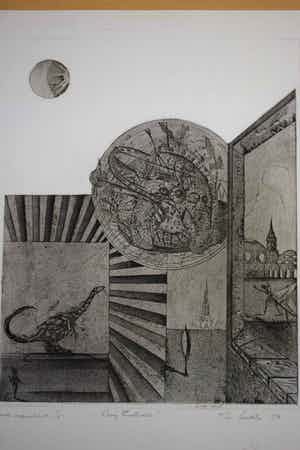 Jan Vaatstra - Ets - " Wrong Evolution " verkocht voor € 40!