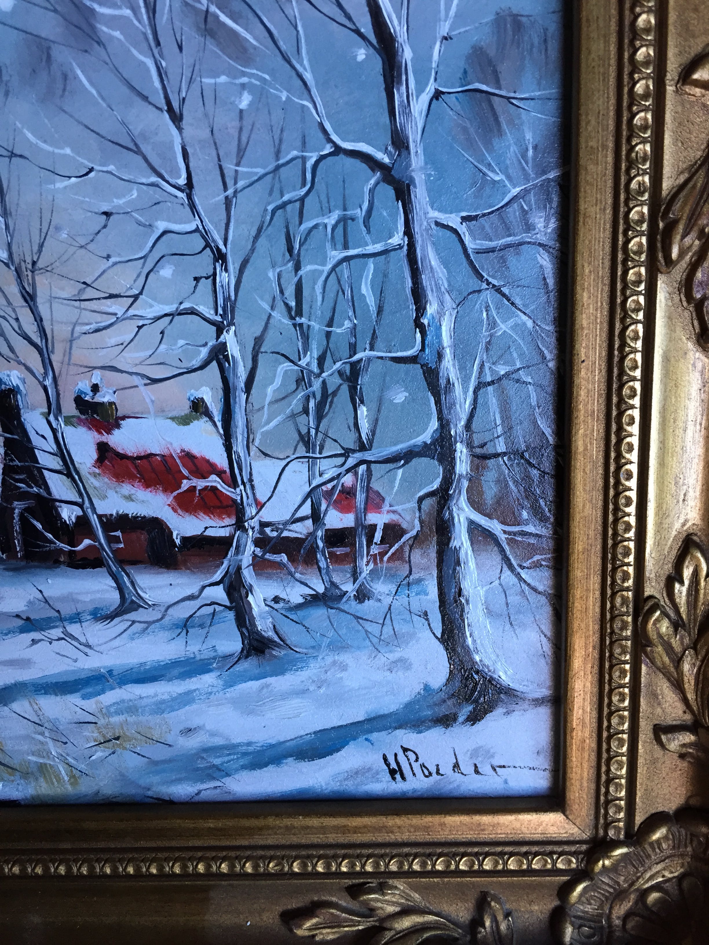 Henk Poeder - Winterlandschap kopen? Bied vanaf 80!