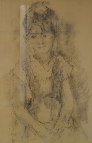 Albert Loots - Klein meisje - 1960 - houtskool op papier - BKR Haarlem kopen? Bied vanaf 20!