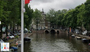 Johannes Josseaud - Hoek Leidsegracht - Herengracht, ets kopen? Bied vanaf 25!