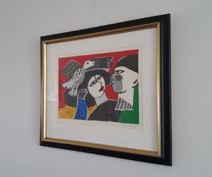 Corneille - ‘Dialogue Amoureux’, ingelijste zeefdruk met beperkte oplage. kopen? Bied vanaf 365!