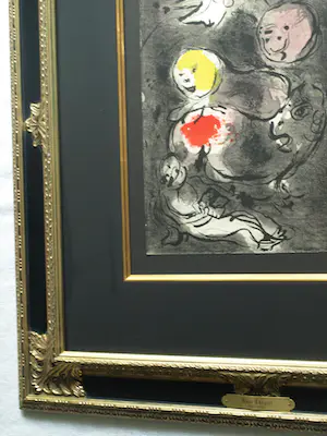Marc Chagall - Ingelijst , Litho , Le Prophète Daniel avec les lions – Lijst, 76½ x 66½ cm. kopen? Bied vanaf 100!