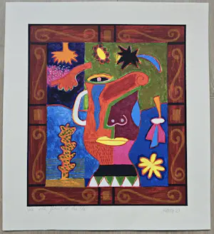 Clemens Briels - Vase With Flowers on The Side - 100 ex. kopen? Bied vanaf 145!