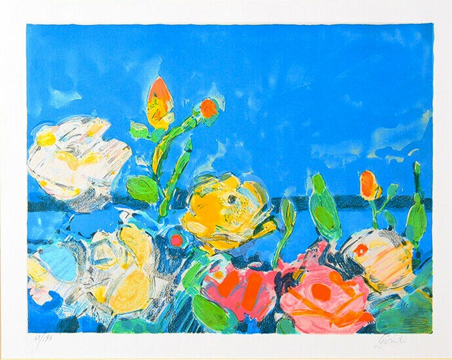 Gilles GORRITI - Handgesigneerde lithografie: Flowers kopen? Bied vanaf 18!