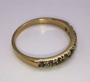 14 Karat gold mit 10 Diamanten 0,46 Karat total kopen? Bied vanaf 275!