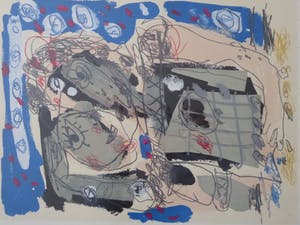 Kees Salentijn - Litho Kees Salentijn - zonder titel - in zware lijst - GAAF kopen? Bied vanaf 95!