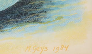 Mareike Geys - Pasteltekening, Vier slapende golven kopen? Bied vanaf 10!