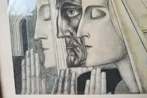 Jan Toorop - het gebed-1924, gesigneerd op de plaat en zie achterop kopen? Bied vanaf 45!