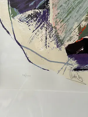 Arty Grimm - Abstracte compositie, 1989, in lijst kopen? Bied vanaf 75!