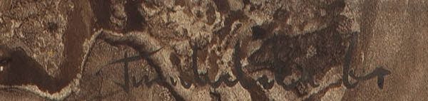 Peter Zondervan -  Landschappelijke Compo - Inkt op papier - gesigneerd r.o. - BKR Amsterdam kopen? Bied vanaf 10!