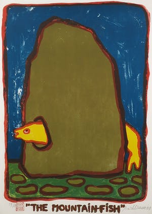 Mark Brusse - Litho, The Mountain-Fish - Ingelijst kopen? Bied vanaf 40!