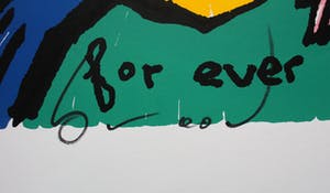 Herman Brood - grote zeefdruk: For ever (Friends) kopen? Bied vanaf 375!