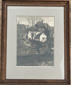 Dirk Harting - 1x Westsingel Amersfoort + 1x Koppelpoort Amersfoort (onleesbaar gesigneerd) kopen? Bied vanaf 1!