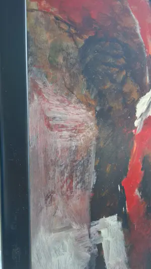 Kees van de Wal - Boomstronk" - Groot liggend abstract werk - 107 x 77 cm kopen? Bied vanaf 450!