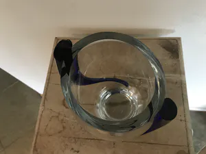 Glasblazerij Leerdam - Vaas met blauwe kabel kopen? Bied vanaf 1!