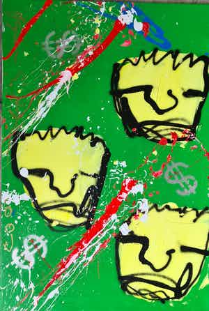 Espen Hagen - Origineel op doek - gesigneerd - 2007 verkocht voor € 1!