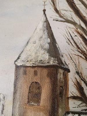 Niet of onleesbaar gesigneerd - Winters dorpszicht kopen? Bied vanaf 1!