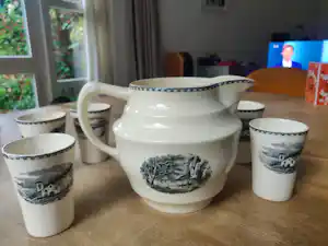 Societe Ceramique - Melkkan met bekers landschap kopen? Bied vanaf 30!