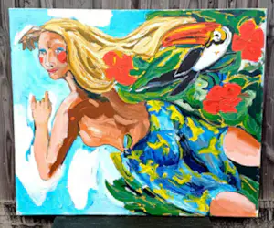 John Lie a Fo - Olieverf op doek: Du femme (in prijs verlaagd!) kopen? Bied vanaf 299!