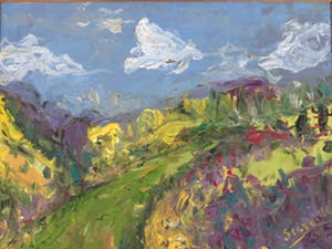 Niet of onleesbaar gesigneerd - Zonnig landschap kopen? Bied vanaf 10!