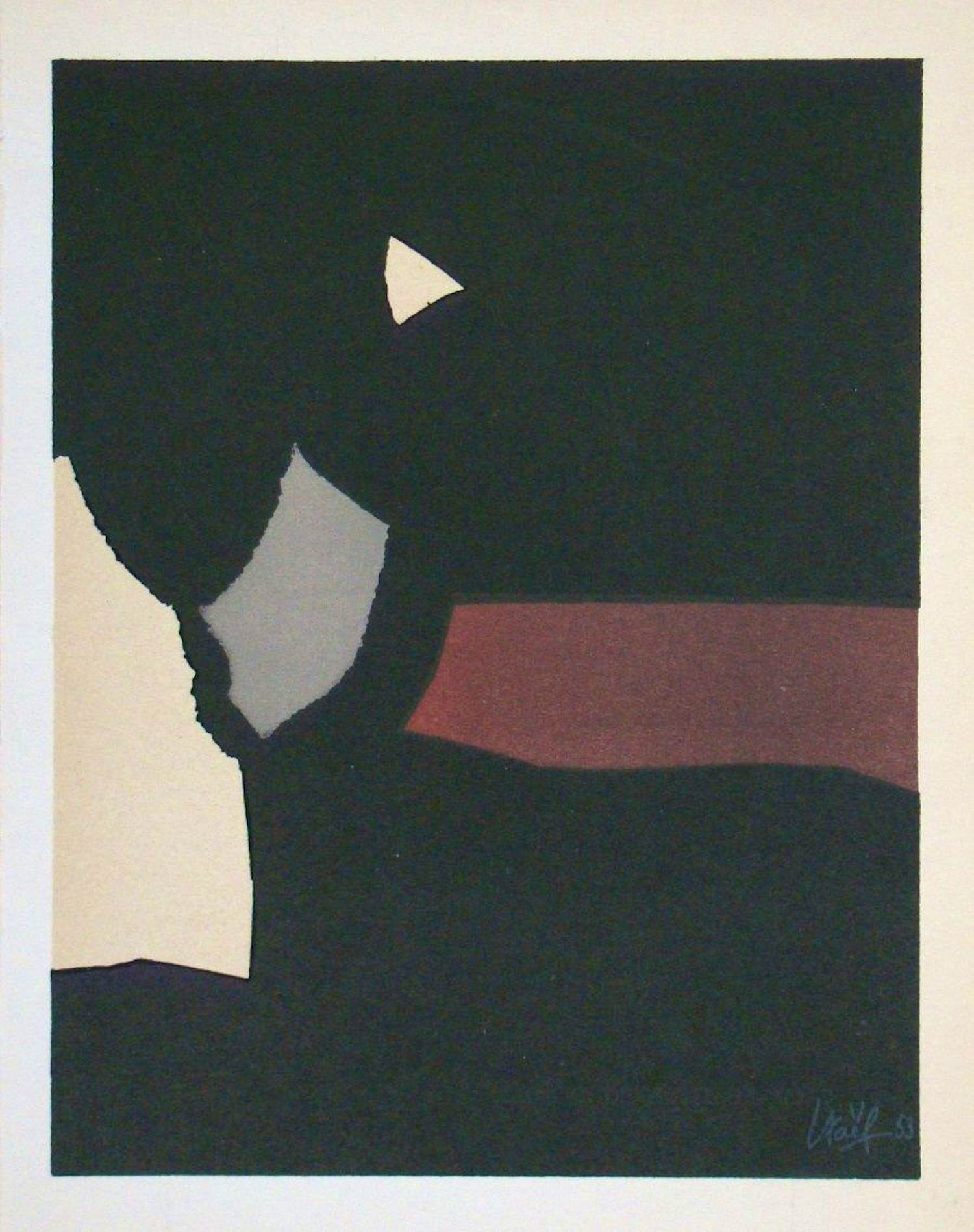 Buy Nicolas de Staël - Composition sur fond noir - 1958 - Lithografie gesigneerd en gedateerd? Bid from 250!