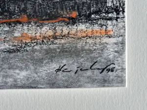 Harry van Kuyk - Gemengde techniek (pastel, houtskool) "Halve galg Ooijpolder" 1998 kopen? Bied vanaf 76!