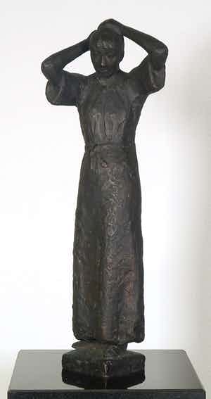 Han Wezelaar - Bronzen beeld, De haarspeld (Groot!) verkocht voor € 3000!