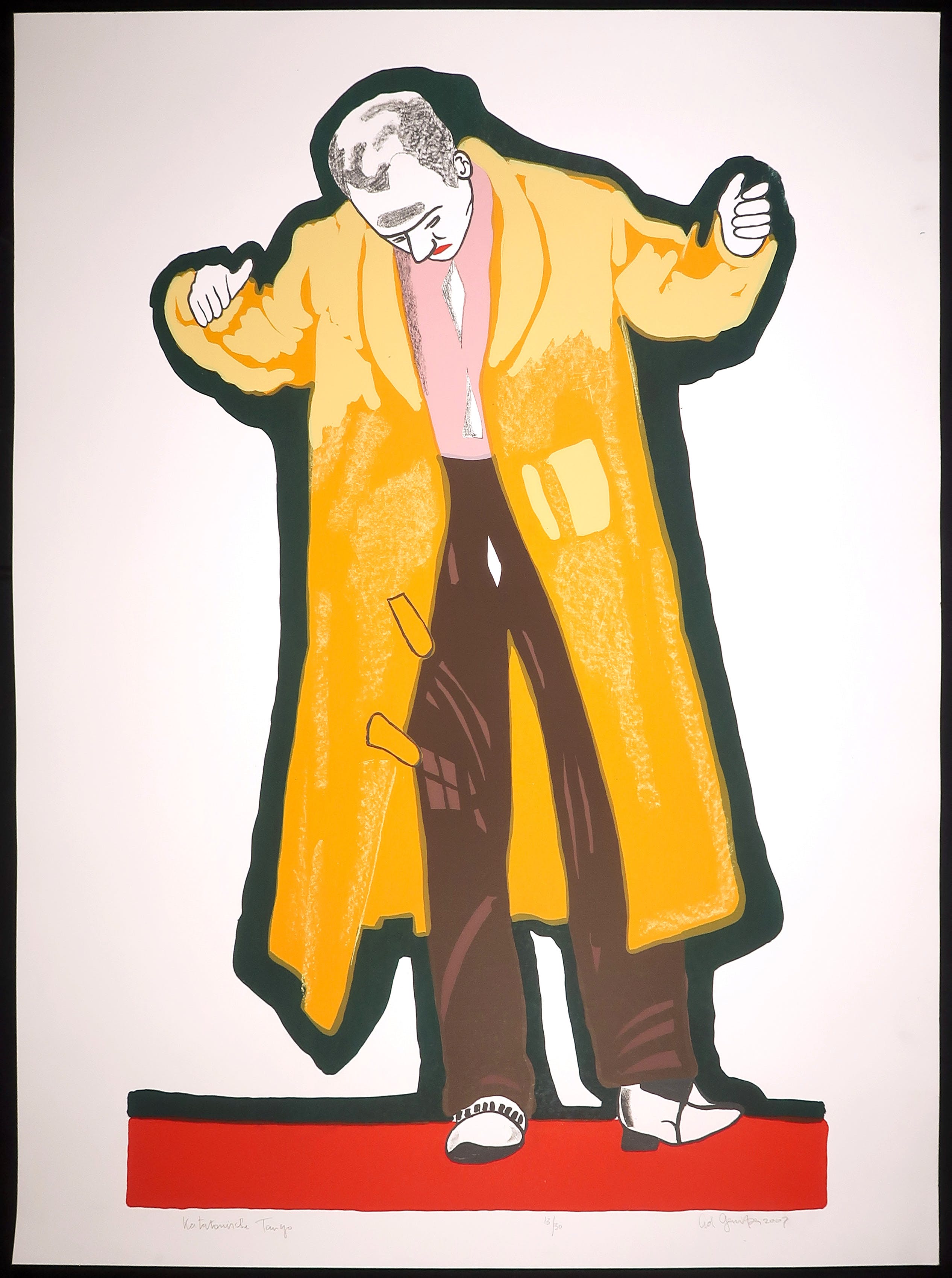 Ad Gerritsen - Zeefdruk, Katatonische Tango (Groot!) kopen? Bied vanaf 200!