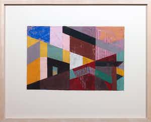 Henri Plaat - Gouache, Zonder titel - Ingelijst verkocht voor € 100!