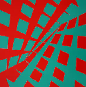 Peter Struycken - zeefdruk: geometrische compositie - 1966 kaufen? Bieten Sie von 275!