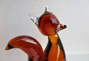 Vetro Design - Rood Vosje - Handgeblazen unicum kopen? Bied vanaf 1!