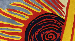 Corneille - Handgeknoopt scheerwollen kleed, Le chien bleu + Certificaat (Zeer groot) kopen? Bied vanaf 1!