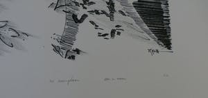 Jaap Hillenius - litho: Zon en maan - 1975 kopen? Bied vanaf 45!