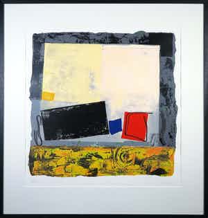 Jos Verwiel - Zeefdruk, Zonder Titel II - Ingelijst (Groot) verkocht voor € 50!