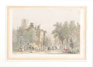 Albert Henry Payne - Staalgravure, The statue of Erasmus, Rotterdam - Ingelijst kopen? Bied vanaf 1!