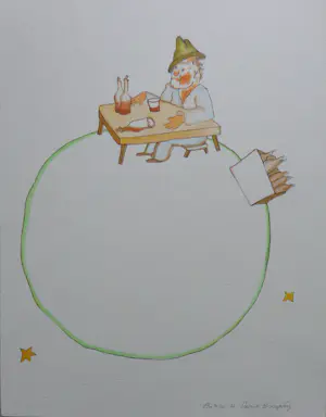 Antoine de Saint-Exupery - LE PETIT PRINCE / KLEURLITHO / 40x31cm / DROOGSTEMPEL kopen? Bied vanaf 35!