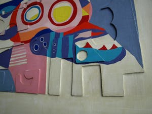 Peter Nieuwendijk - Houtreliëf, “Op 2 passen van mijn raam” – gesigneerd – 1967 kopen? Bied vanaf 150!