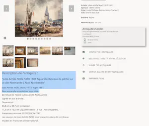 Jules Achille Noël - "Evreux, City view with Clocktower". kopen? Bied vanaf 175!