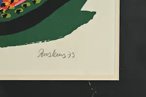 Anton Rooskens - Ingelijste litho: 'Abstract' - 1973 kopen? Bied vanaf 399!