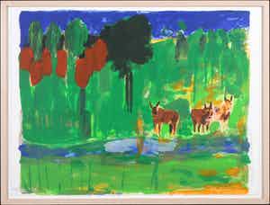 Cees Dolk - Zeefdruk, Roerend en onroerend 5 - Ingelijst verkocht voor € 50!