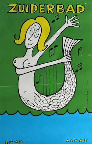 Opland - en (naar) Hergé (Kuifje): 3x Affiche Zuiderbad Amsterdam – 1979-1980 kopen? Bied vanaf 1!
