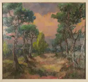 Harmen Klaas Post - Olieverf op paneel, Landschap - Ingelijst verkauft für € 100!