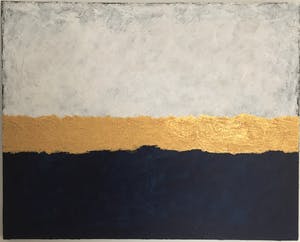 John Foppen - Symphony in Blue + Wh. + Gold........# K 20. XL . GROOT. kopen? Bied vanaf 189!