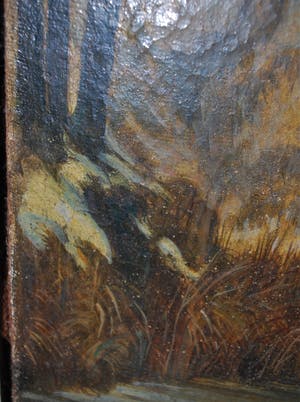 Henri van de Velde - Reiger in landschap - symbolisme - olieverf kopen? Bied vanaf 85!