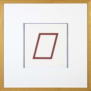 Sol LeWitt - Zeefdruk uit de serie 'Five Geometric Figures in Five Colors' - Ingelijst verkocht voor € 500!