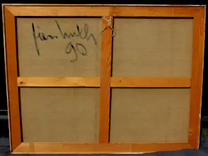 Fien Huth - Olieverf op doek: Abstracte compositie - 1990 kopen? Bied vanaf 399!