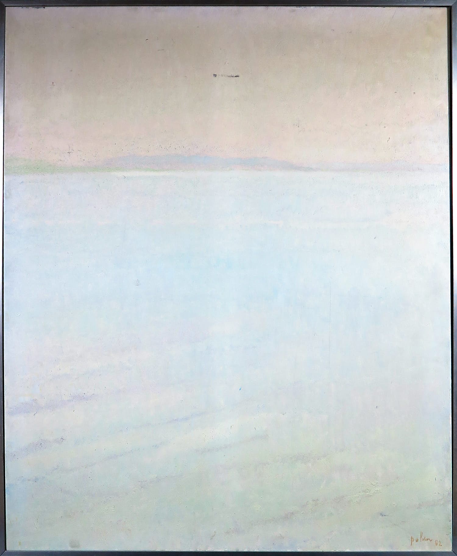 Rudi Polder - Olieverf op doek, Het eiland l'Aute - Ingelijst (Groot) verkocht voor € 50!